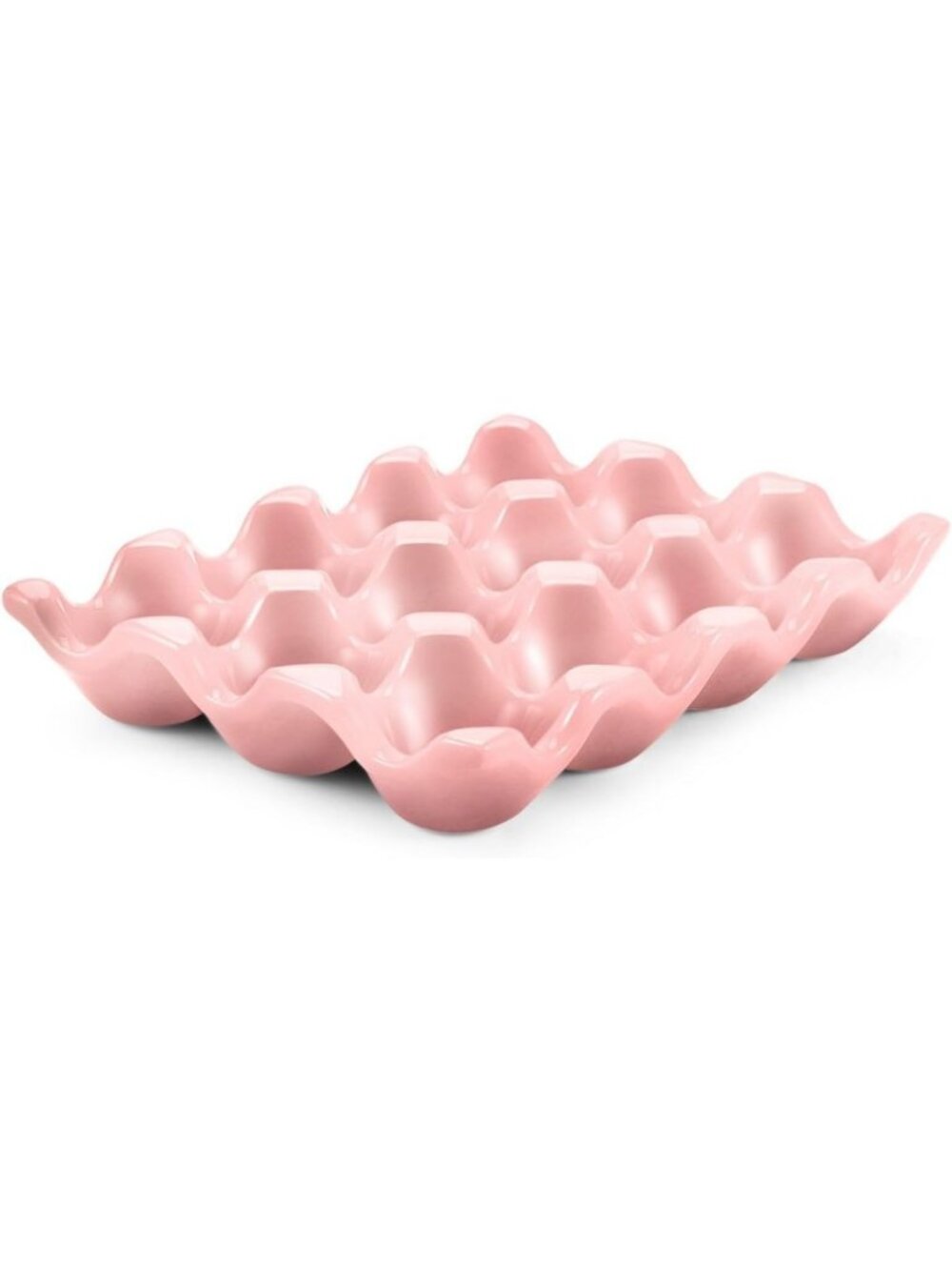 Ceramic Egg Holder for Fridge - 12 Cup Porcelain Egg Tray Storage Organizer
